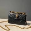 Chain Strap Bag Grid Texture PU Material Multifunctional Shoulder Purse Handbag for Daily Life Work