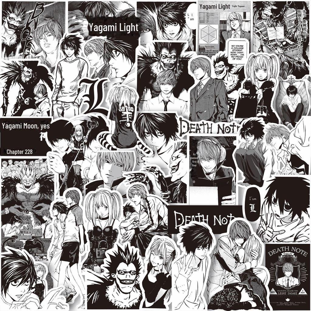 1000 schwarz-weiße Anime-Aufkleber: Demon Slayer, One Piece & mehr zur Notizbuch-Dekoration