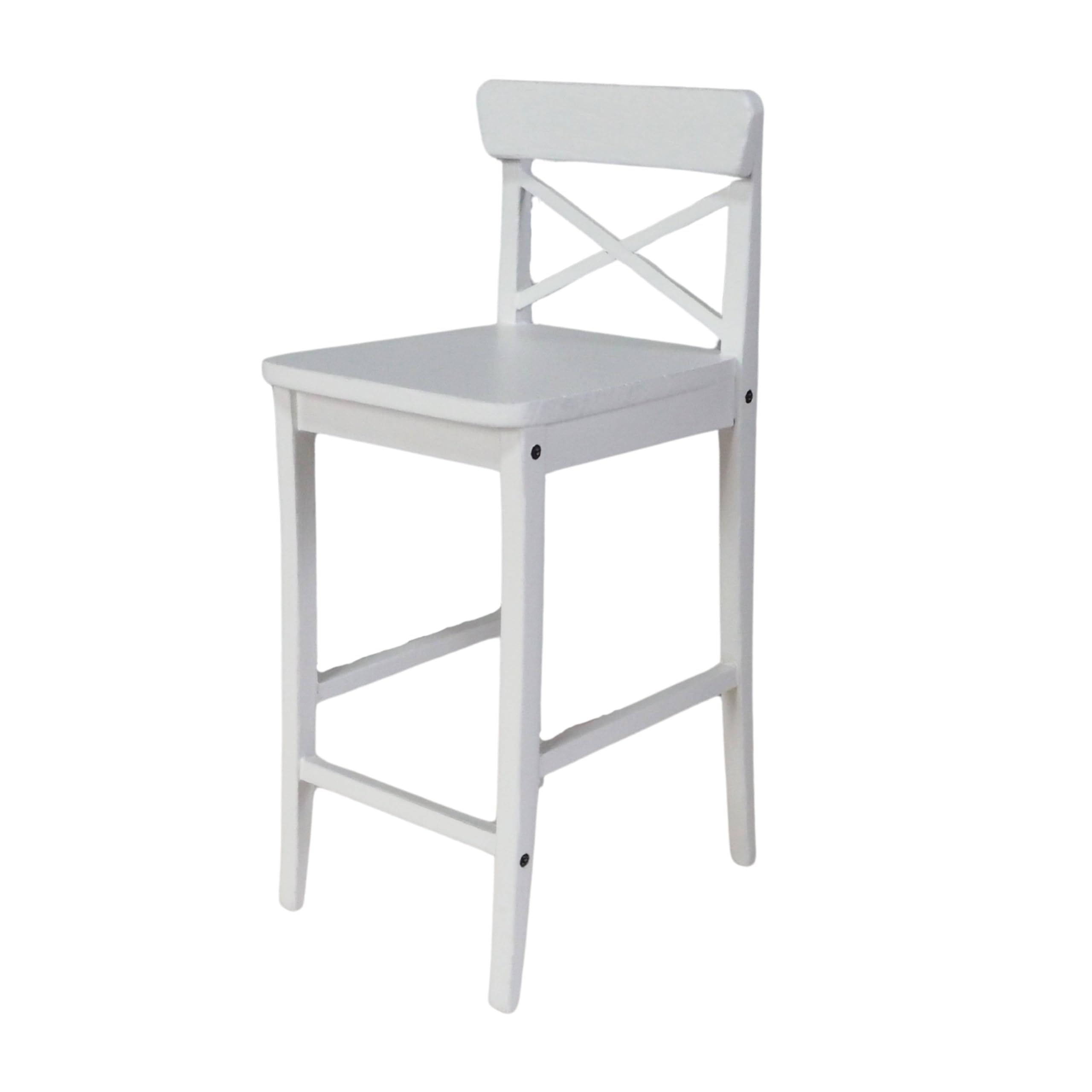 

Миниатюрный стул с крестообразной спинкой в масштабе 1/6, Деревянная мебель для кукольного домика, В стиле кафе (Шикарный белый)