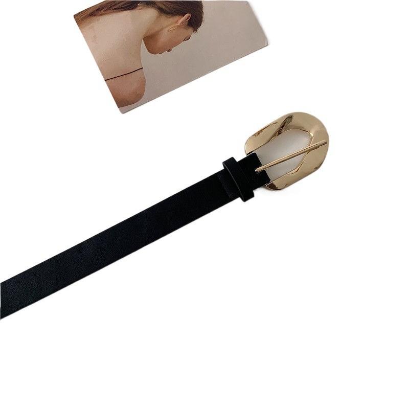 Curea de damă la modă în talie din PU negru pentru un stil fără efort cu rochii și sacouri Toamna aceasta