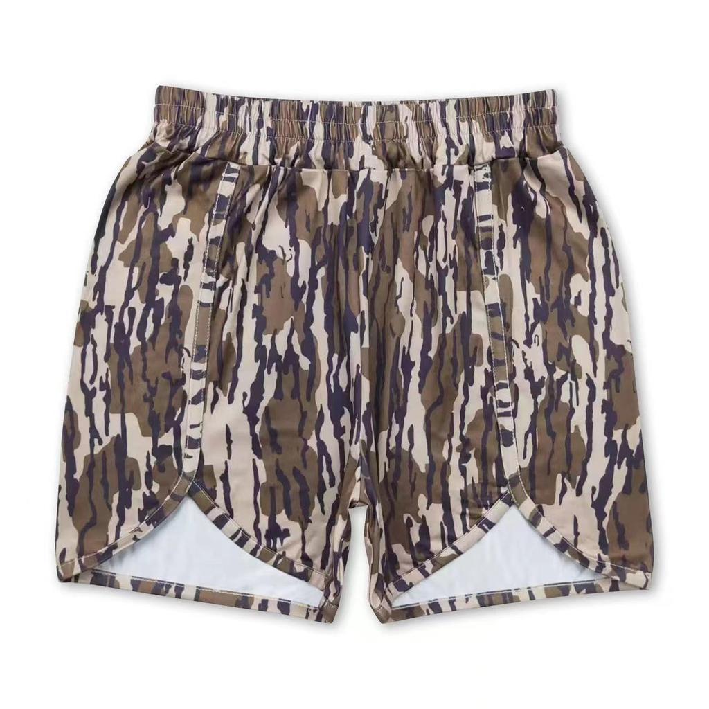 Women's High Waist Camouflage Print Shorts Loose Fit Casual Summer Beach Shorts