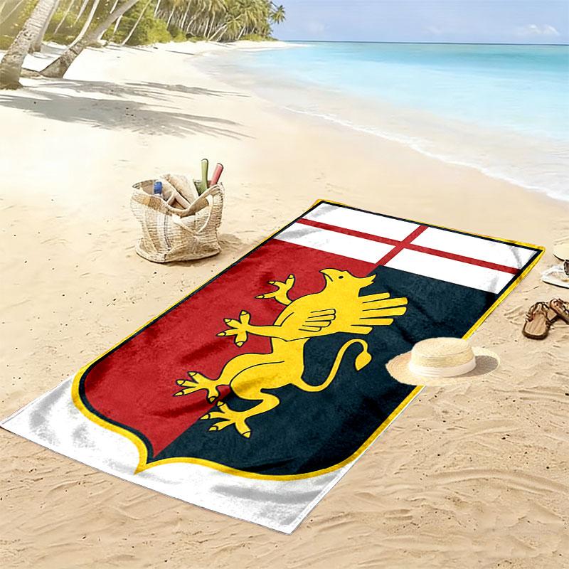 Genoa C.F.C Strandtuch, Großes Weiches Schnelltrocknendes Handtuch für Strand Camping Schwimmen