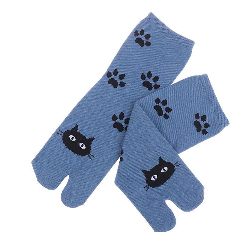 1Pair Japanese Style Two Finger Socks Unisex Clog Socks Polyester Toe Separation Socks Kimono Flip Flop Sandal Split Toe Sock
