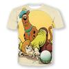 Mens Breathable Quick-Dry Short Sleeve T-Shirt With 3D Digital Print Loose Fit Cotton-Blend Sports