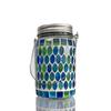 Solar Powered Mosaic Glass Mason Jar Lantern, Colorful Hanging Garden Light, Waterproof Outdoor Decor for Patio Yard