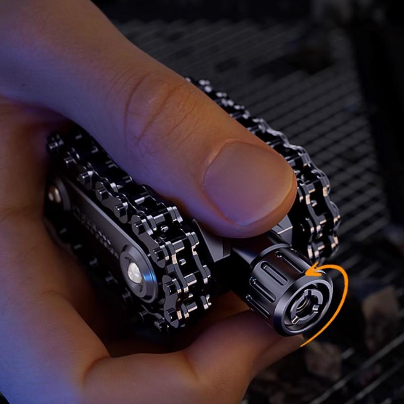 Spinner Fidget Kette Rolle Magnetisch Schiebekarte 3in1 Panzer EDC Sensorisches Stressabbau Spielzeug Metall Mechanischer Schieber Schiebeplatte