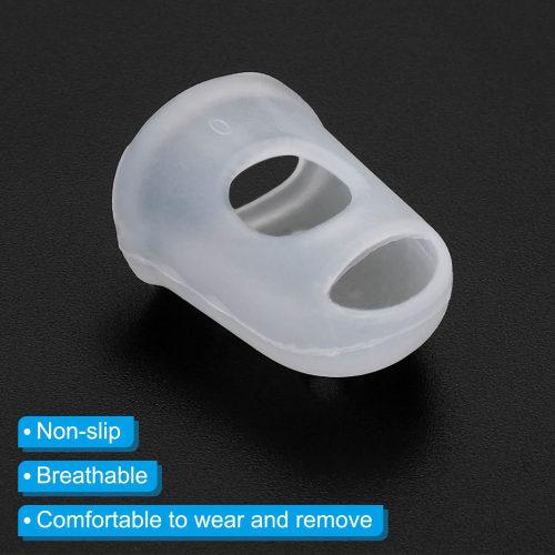 PATIKIL 17mm Innvendig Diameter Silikongel Beskyttelseshylser for Fingertupper, Gummi Fingertupper, Pakke med 15, Silikongel Beskyttelseshylser for Tommel og Fingertupper for Gitarspilling,
