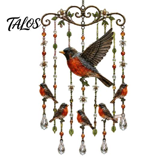 Nature-inspired Wind Chime Outdoor Bird Chimes, Decorative Hanging Pendants, Acrylic Garden Ornament Window Hangings for Porch Patio Decorations Cozy