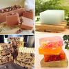 Scatola Stampo per Sapone in Legno e Set Tagliere per Sapone Stampo Rettangolare in Silicone con Scatola in Legno