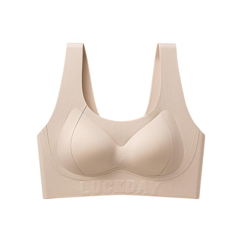Liquid foundation seamless smooth sports fixed cup vest gathering adjustment bra plastic chest bearing capacity bra