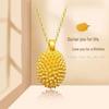 Gold Durian Pendant Necklace - Unique Gift for Her, Perfect for the Qixi Festival