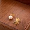 Elegant French Pearl Star Stud Earrings: Versatile, High-End, Stylish, and Unique for Women