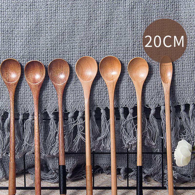 Long Handle Wooden Spoons For Cooking Honey Server Tea Coffee Stirring Spoons Honey Tea Scoops Coffee Accessories