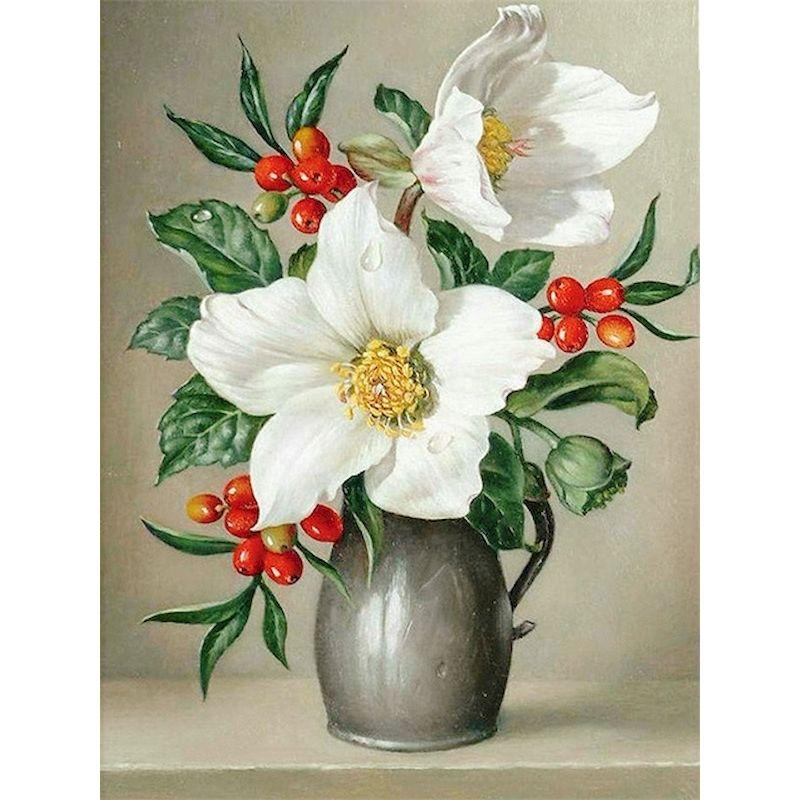 5d Diamond Painting Flower Vase Diy Diamond Embroidery Kit Home Decoration Cross Stitch Mosaic Picture Wall Art Gift