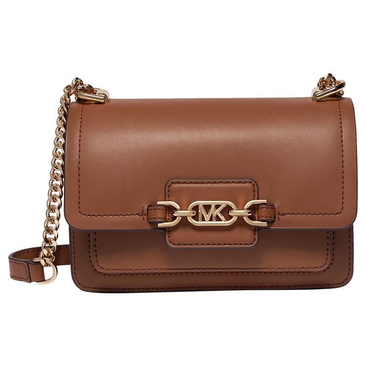 

Michael Kors MK Heather Series Classic Chain Commuter Fashion Flap Leather Mini Shoulder Bag Women bags Khaki 32S2G7HC0L-230 Basic Set (Bag+Dust Bag)