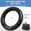 PaoWin Innenreifen mit TR4 Motorrad-Innenreifen Kompatibel mit und Motorrädern 2er-Pack, 3.00-12 Schläuche, Schwerlast, Ventil, 3.00/3.50-12 80/100-12 Schläuche,