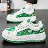 Summer Designer Men Casual Sneakers Fashion Green Men's Skate Shoes Breathable Platform Skateboard Sneakers Men Zapatos De Lona