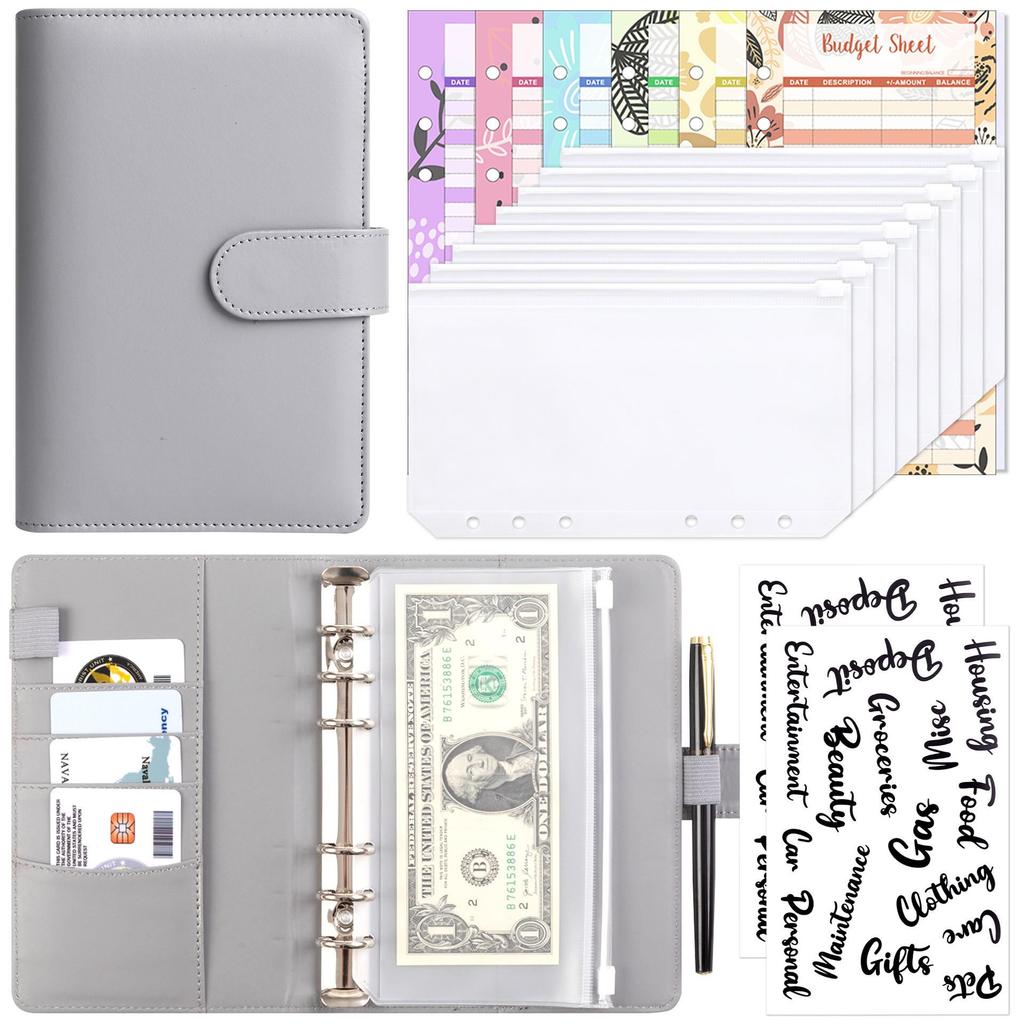 Macaron A6 PU Leather Binder & Cash Budget Notebook