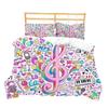 Music Note Quilt Set Three-Piece 3D Digital Printing Kit