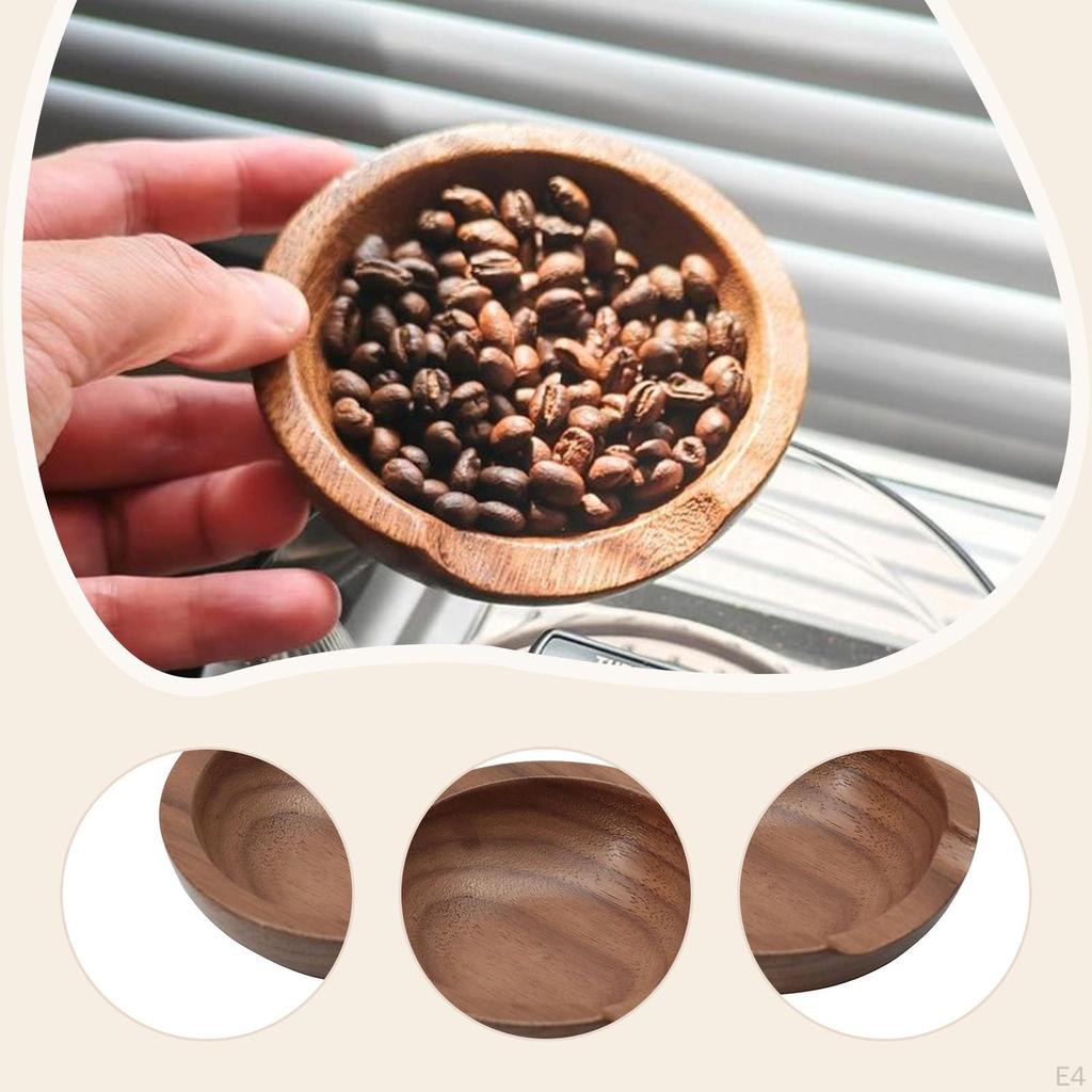 Solid Wood Coffee Bean Measuring Cup for Lovers Tea Leaf Scoop Vessel