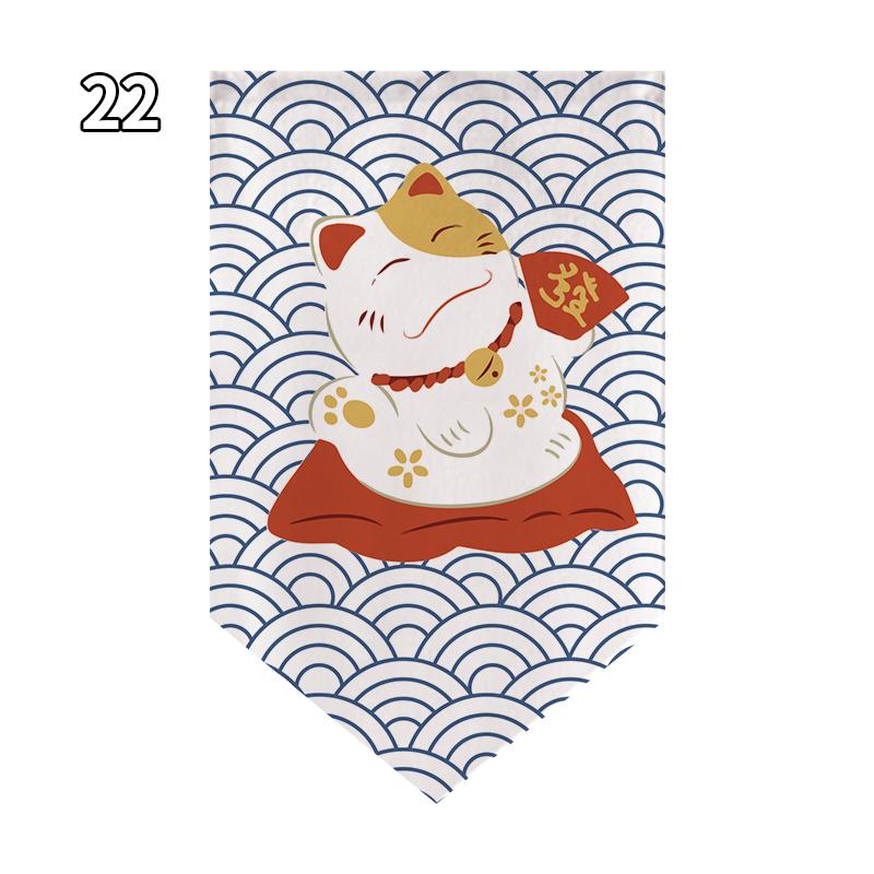Kitchen Decor Horizontal Curtain Lucky Cat Partition Restaurant Shop Door Head Curtain Pennant Bedroom Hanging Half Curtain