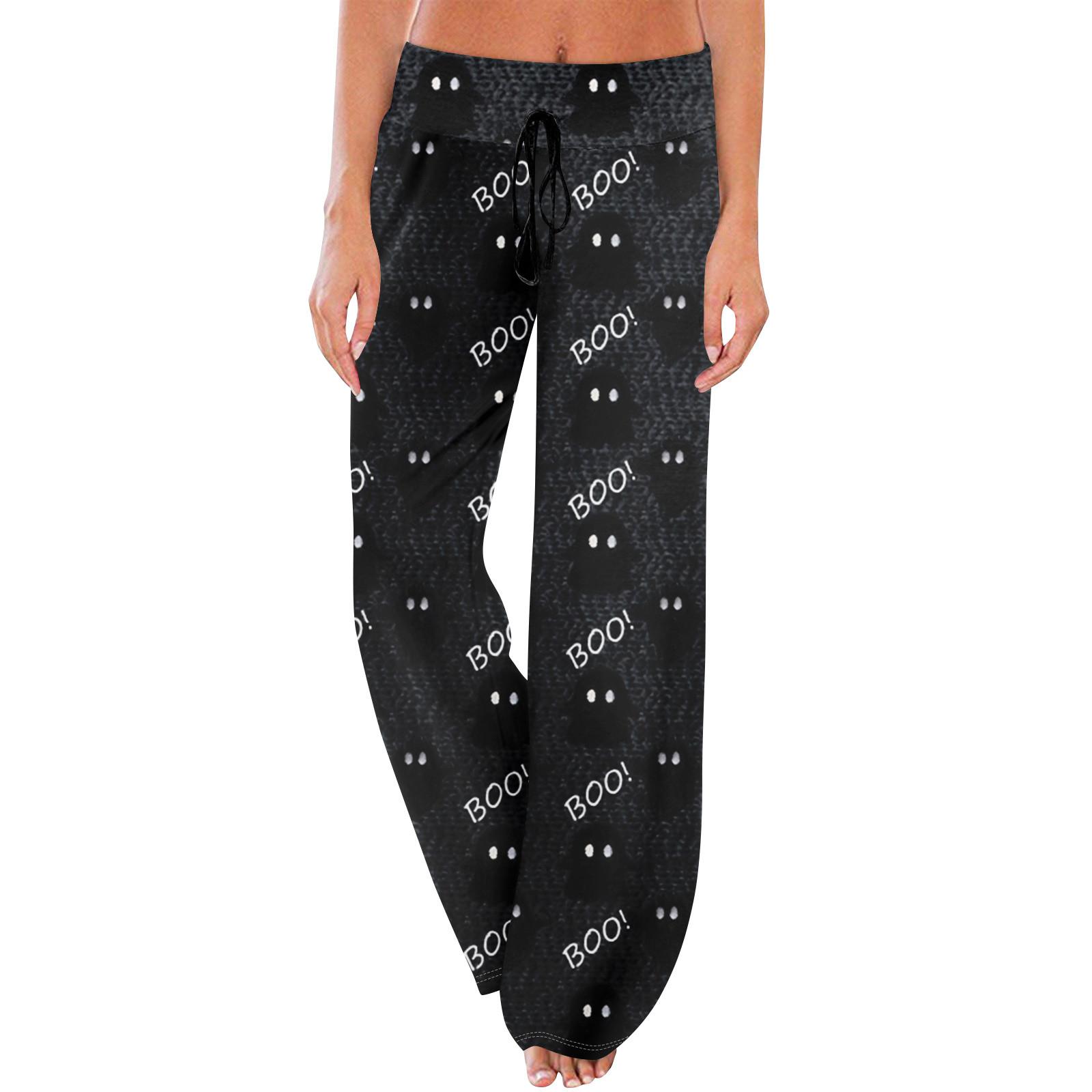 

Пижамные штаны в стиле аниме, повседневные брюки с эластичной резинкой на талии, удобные прямые свободные брюки для йоги XL чёрный