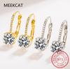 18K Gold 2 Carat Moissanite Hoop Earrings 8mm Lab Diamond Earring for Women Original 925 Silver Jewelry Huggies