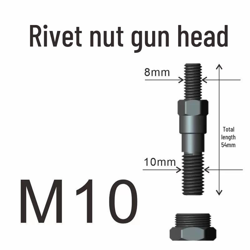 Manual Rivet Nut Gun with Double and Single Handle, Lever Gun Head with Screws M3-M12