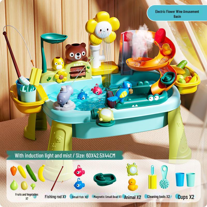 Kids' Electric Kitchen Sink Toy Set with Water Circulation