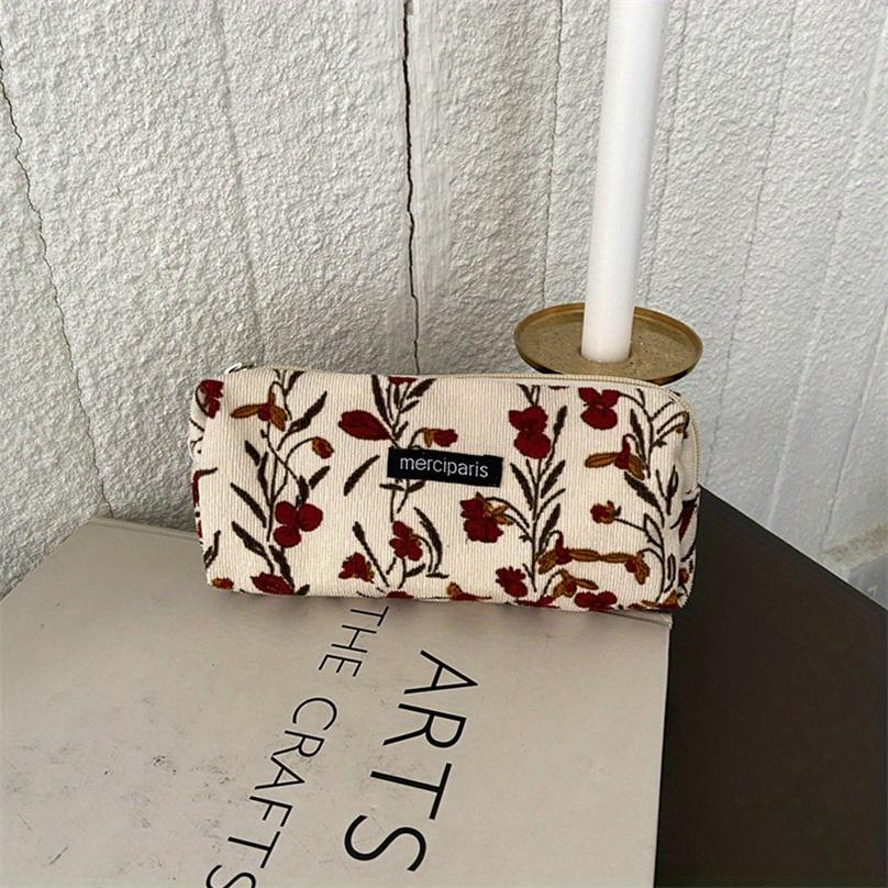 

Корейский ретро пенал, вельветовый пенал, пенал-косметичка, школьные принадлежности. 1pc