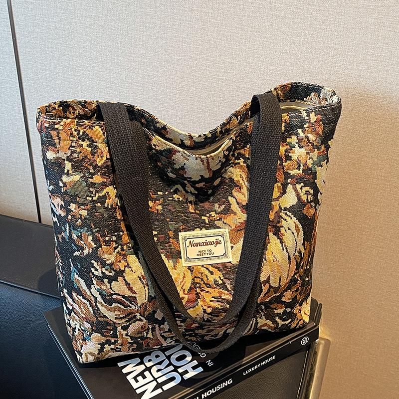 

New Niche Tote Canvas Bag Large Capacity Tote Canvas Bag Hand Portable Gift Creative Advertising Bag