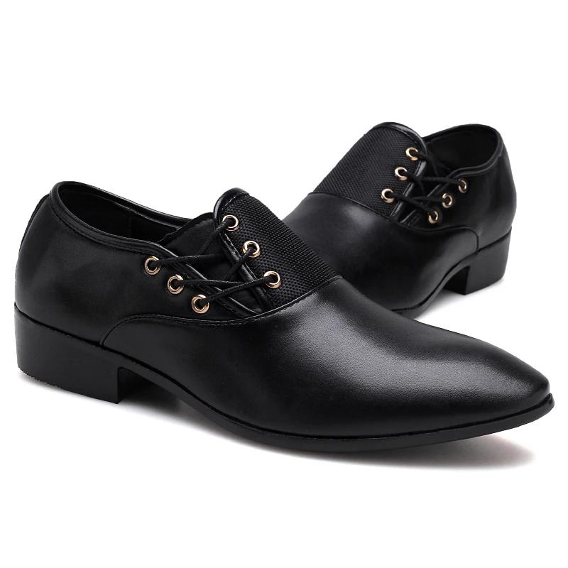 2025 Neue Herrenlederschuhe, Hochzeit Herrenkleiderschuhe, formelle Business-Casual Herrenbüroschuhe, große Größen 38-48