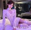 Sexy Underwear New Chinese Sexy Hollow Mesh Coat Perspective Pure Desire Wind Free Super Short Uniform Temptation Suit