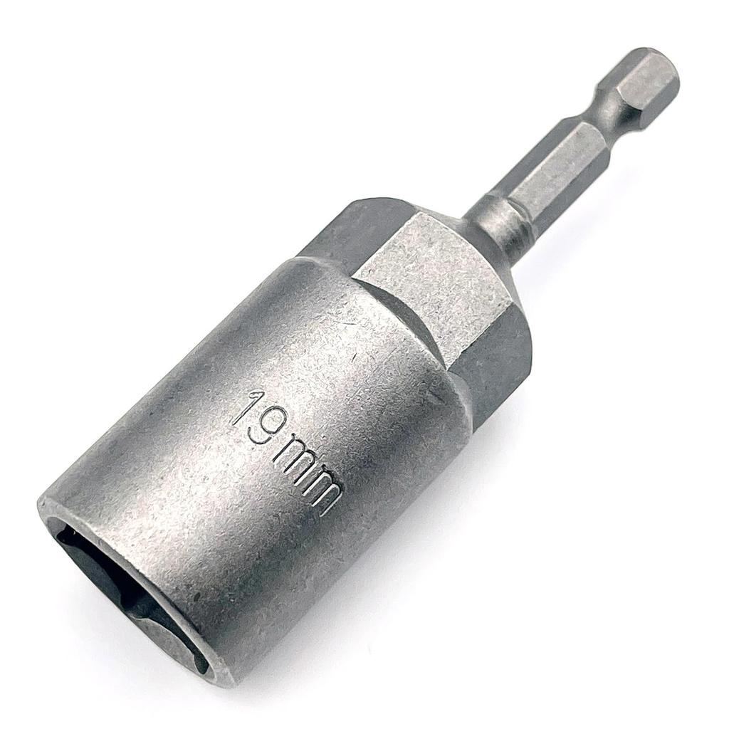 LEXOR Deep Socket Bit Impact Socket Adapter for Electric Drill Drivers Makita HiKOKI Compatible Hex Shaft 80mm Set of 10 6-19mm 6.35mm