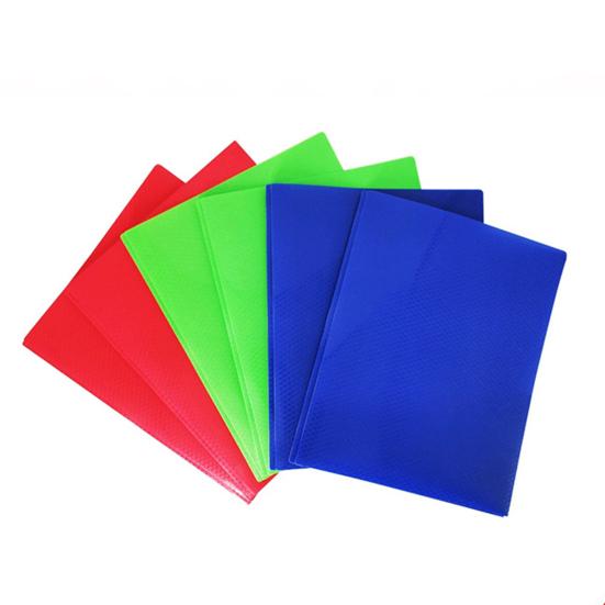 File Folder with Pockets Prong Fasteners PP Plastic A4 Size Waterproof Tear-Resistant