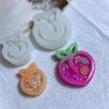 Epoxy Resin Shaker Peach Silicone Molds Fruit Resin Molds for Pendant Keychain