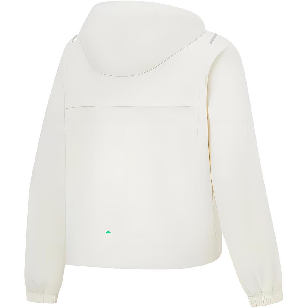 Lining Running Series Solid Color Zip Hooded Jacket Women Jacket Silver-Birch-Gray AFDU052-2