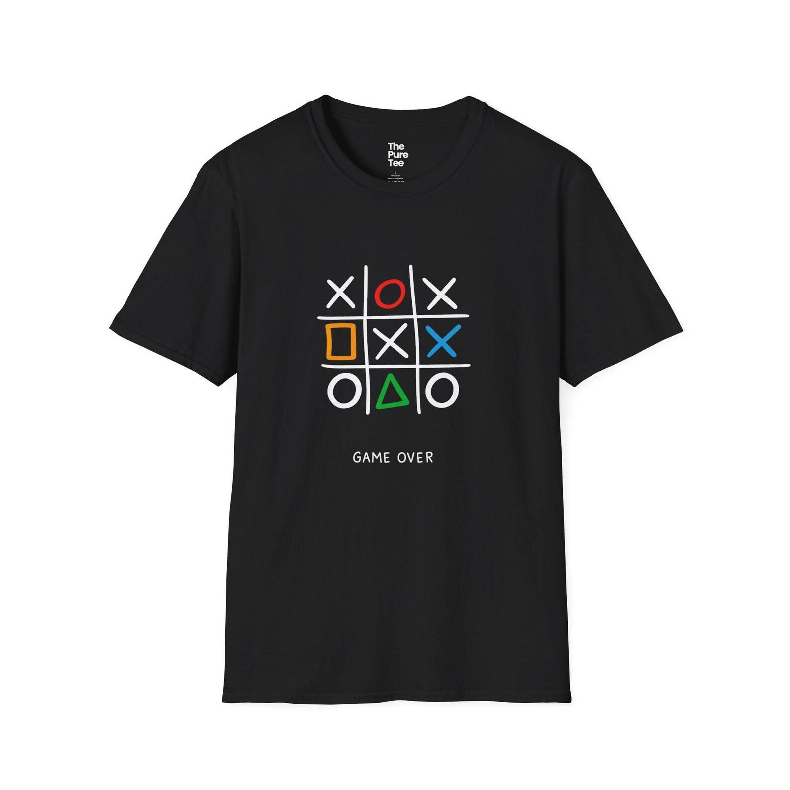 Game Over Tic Tac Toe T-Shirt, Retro Gamer Style M