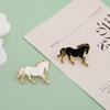 Zodiac Horse Brooch Cute Animal Style Badge Student Jewelry Pendant Accessories