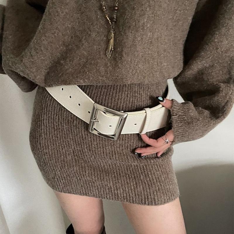 Women's Waist Belt Fashionable PU Leather Belt Decorative Waistband Trendy Waist Ornament for Jeans Trousers Dresses