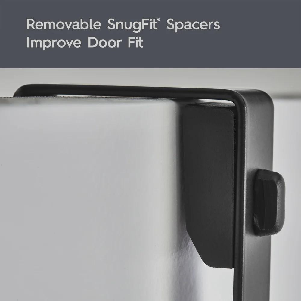 Over-the-Door Hook Rack Towels Robes 3 Double Hooks Tool-Free Installation Bathroom Closet Organizer Space Saver Steel