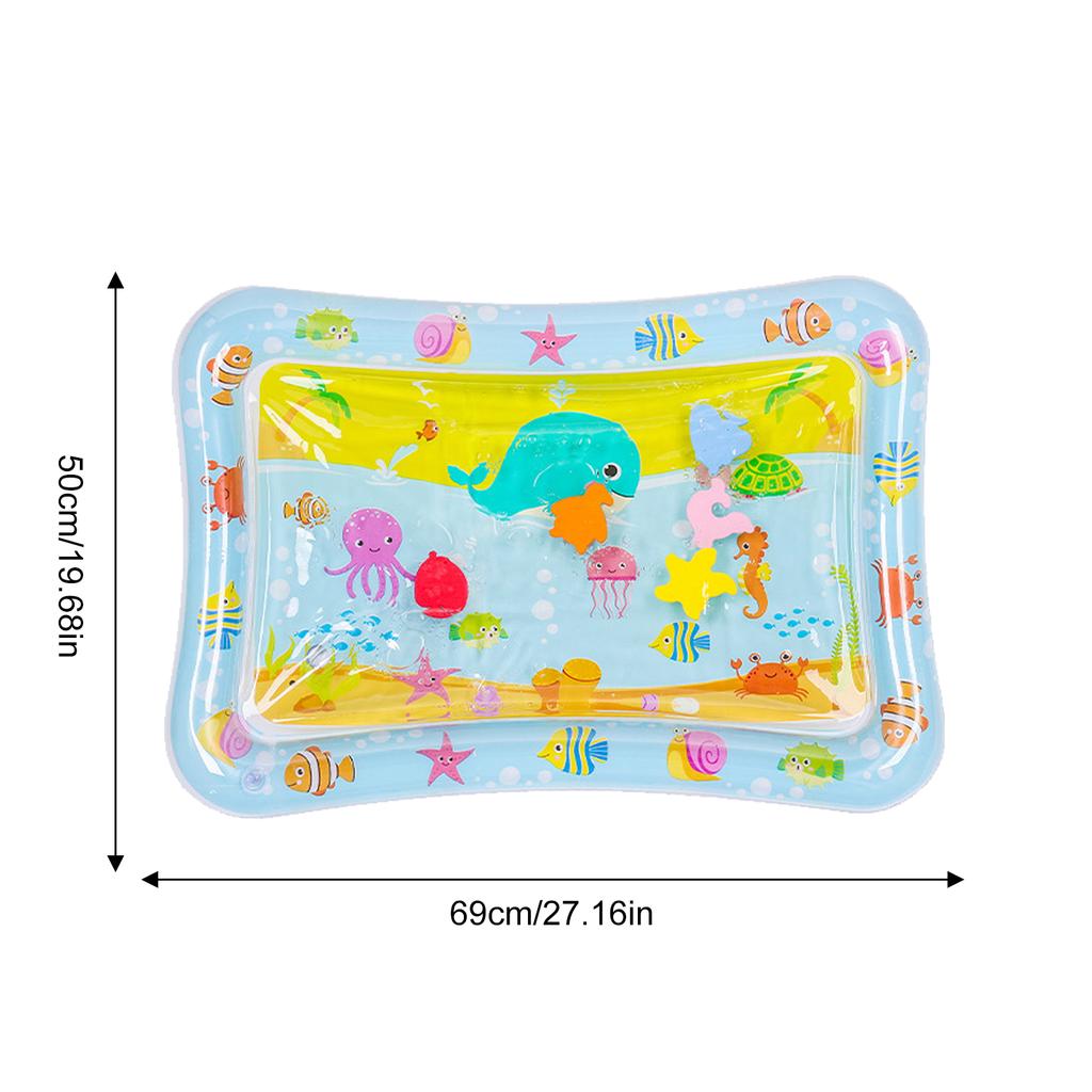 Water Sensory Play Mat Thickened Inflatable Water Mat For Cat And Dog Water Sensor Mat Water Sensory Playmat With Fish Sea Ocean