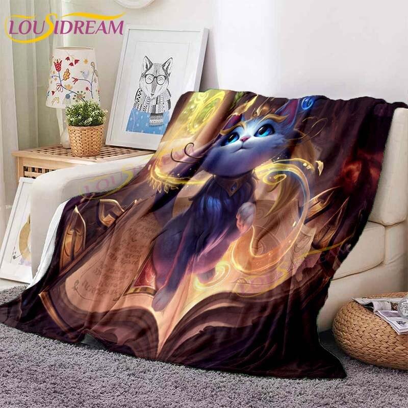 League of Legends Blankets Game Flannel Blankets Series Skin Art Cartoon Printed Bed Sofa Soft Bedspread Coverlet Travel Camping