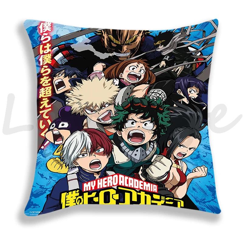 My Hero Academia Kissenbezug Cartoon Zierkissenbezug Coole Kissenbezüge Sofa Anime Kissenbezug Deku Bakugou Dekor Kissenbezug