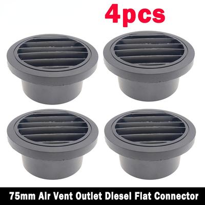 4pcs 75mm Car Parking Heater Duct Air Vent Outlet Diesel Flat Connector Warm For Webasto Eberspaecher  Auto Accessories