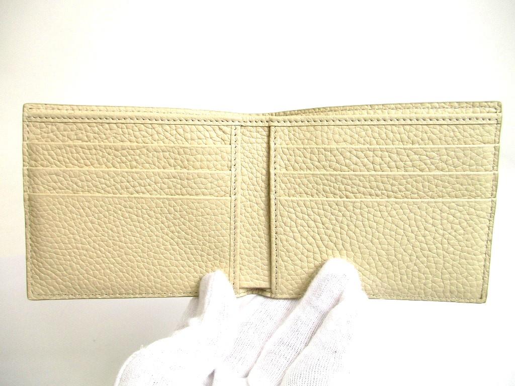 Authentic DOLCE & GABBANA Beige Leather Bifold Bill Wallet Purse #a560  Refurbished