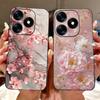 Luxury Matte Silicone Soft Case For Tecno Spark 10c 10 Pro Spark10 4G 5G KI5k KI5q KI7 KI8 Capa Flower Loving Heart Bowknot Etui