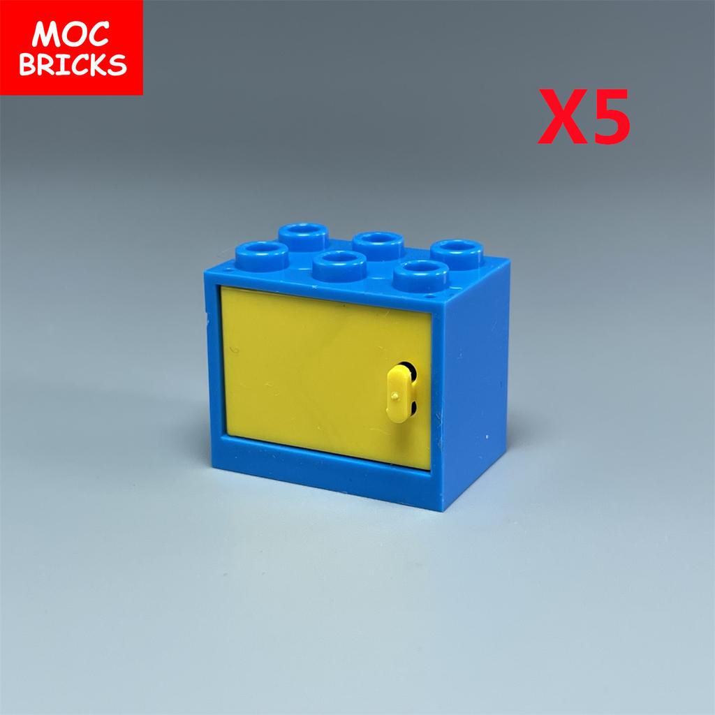 MOC Blocks Box Cupboard Container 2x3x2 Cabinets Assembles Particles 4532 4533 City House Construction Bricks Parts