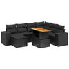 VidaXL Garden Lounge Set with Cushions 8 Pcs, Patio Sofas, Patio Furniture Set, Outdoor Furniture, Black 3272749