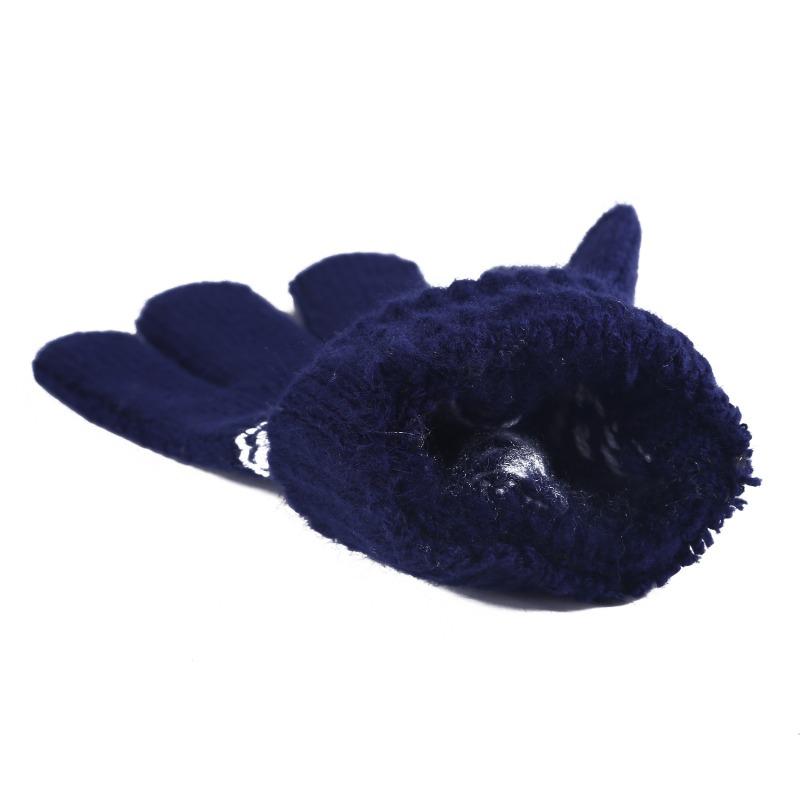 Women Men Fashion Winter Knitted Warm Driving Cycling Gloves Outdoor Thickened Touch Screen Gloves Jacquard Gloves for Cold Weather